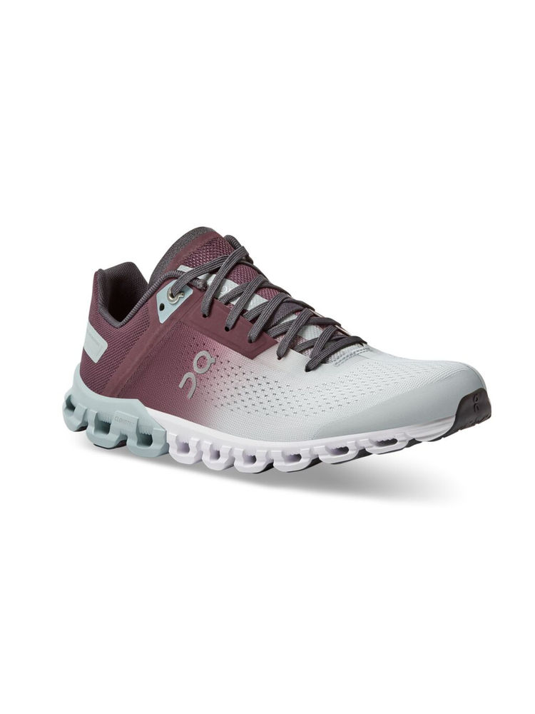 On Cloudflow 3 W Mulberry Mineral White & Burgundy Running Shoes-picture-17