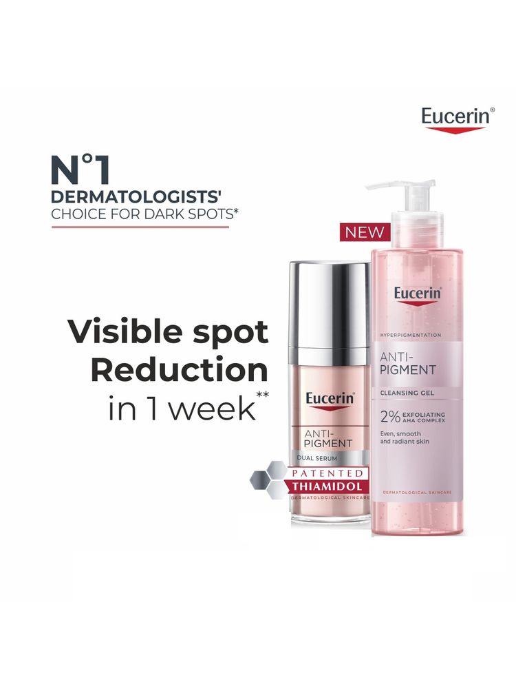 Eucerin Anti-Pigment Power Duo, Dual Serum + 2% AHA Daily Cleansing Gel-image-27