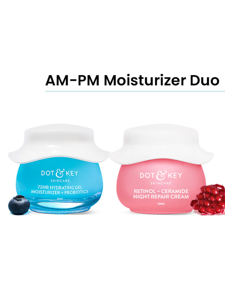 Dot & Key AM PM Routine With Hyaluronic Acid- 72HR Hydrating Probiotics Gel & Retinol Night Cream-picture-14