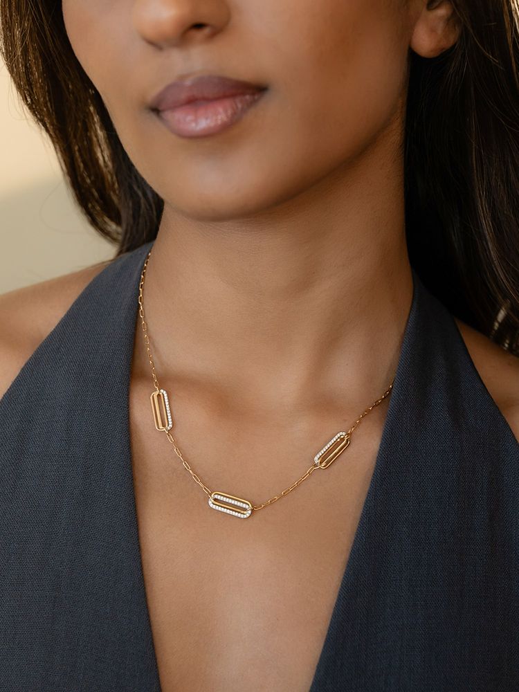925 Silver Shaya by CaratLane Women Mighty Stone Necklace-image-24