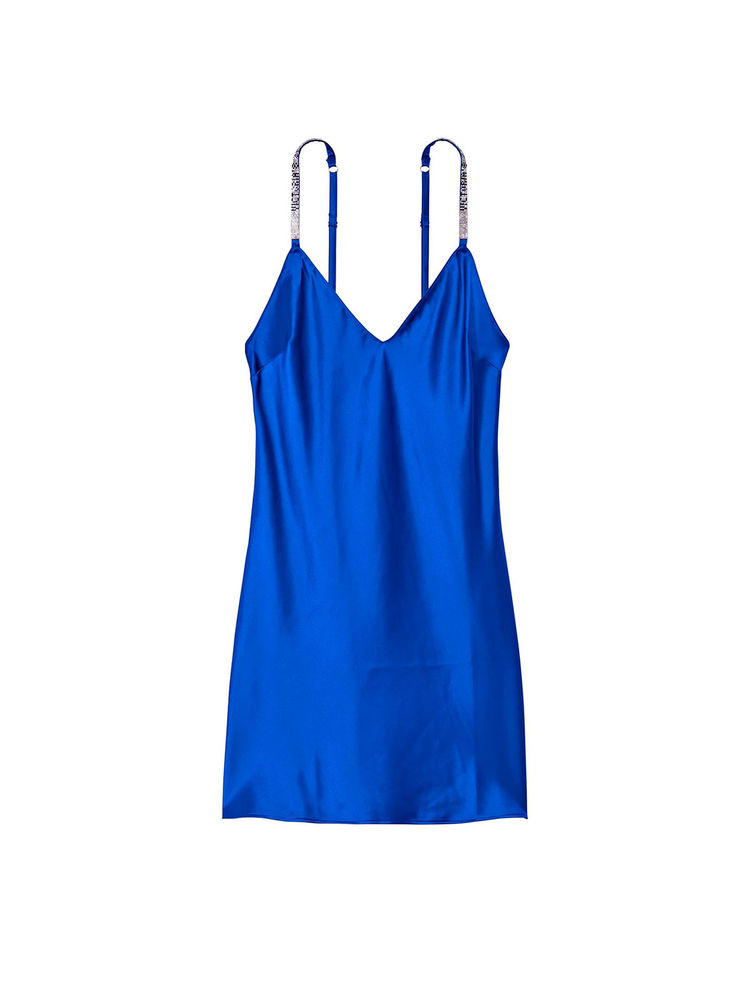 victoria's secret intimates Victoria's Secret Lace-Inset Long Slip Blue-picture-19