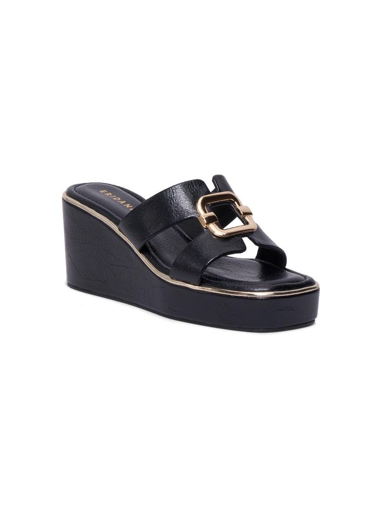 Eridani Beatrix Buckle Wedges Black-image-4
