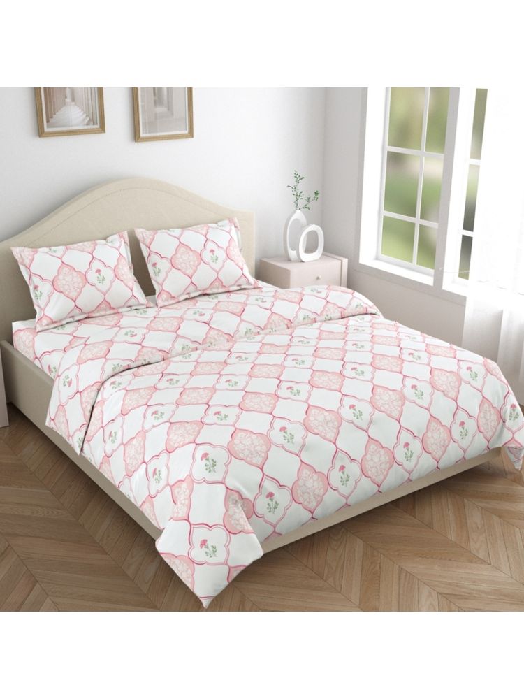 Haus & Kinder City Palette 186 Tc Cotton 100% Printed Flat Double Bedsheet-image-41