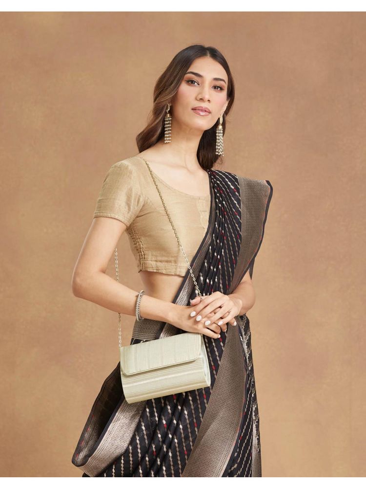 fabindia fashion Fabindia Natural Brocade Clutch-picture-12