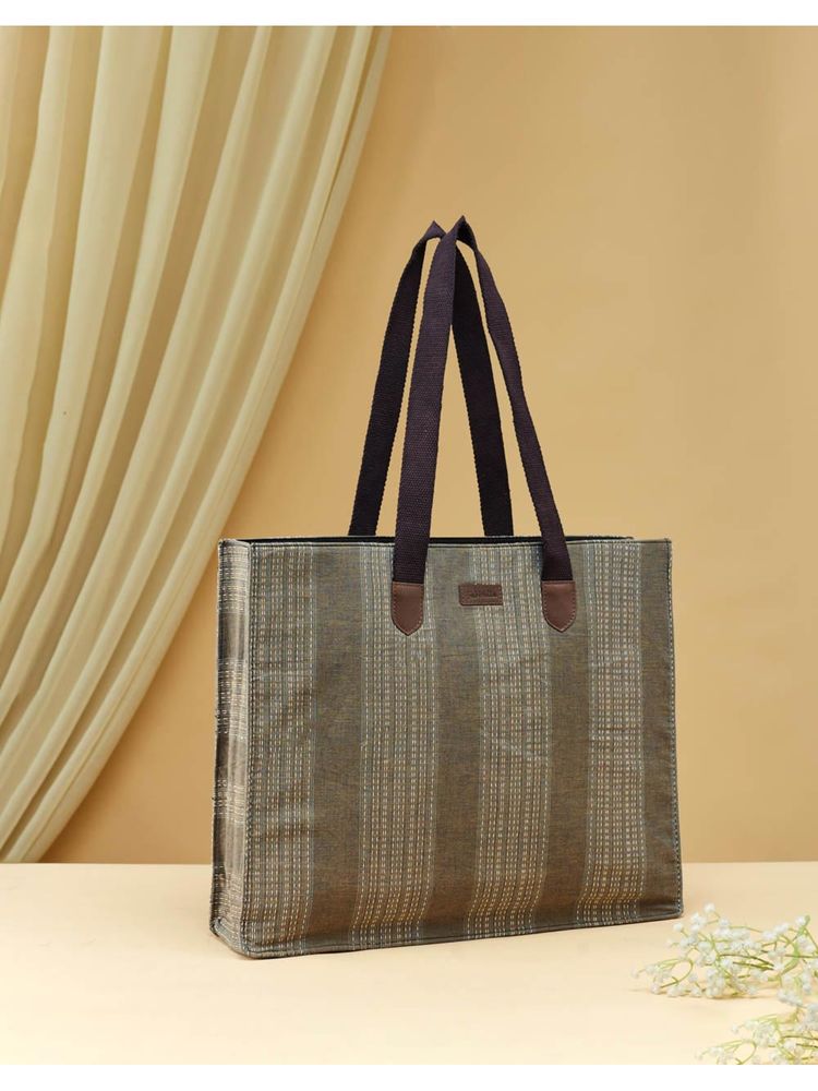Fabindia Grey Cotton Tote Bag-image-11