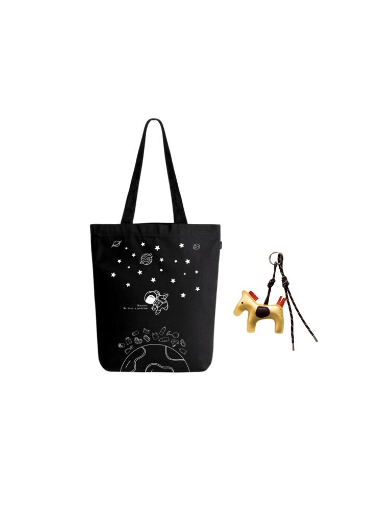 EcoRight Unisex Canvas Tote Bag With Bags Charm-Houston Black And Buttercup-image-39