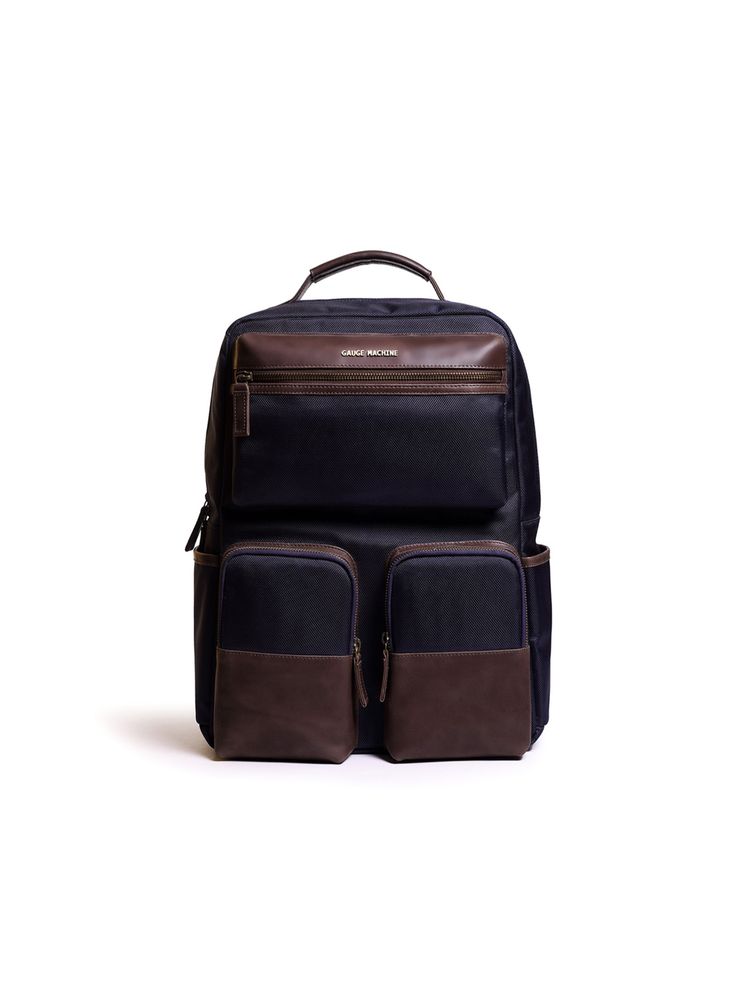 Gauge Machine Unisex Navy Blue 16 Inch Backpack-picture-21