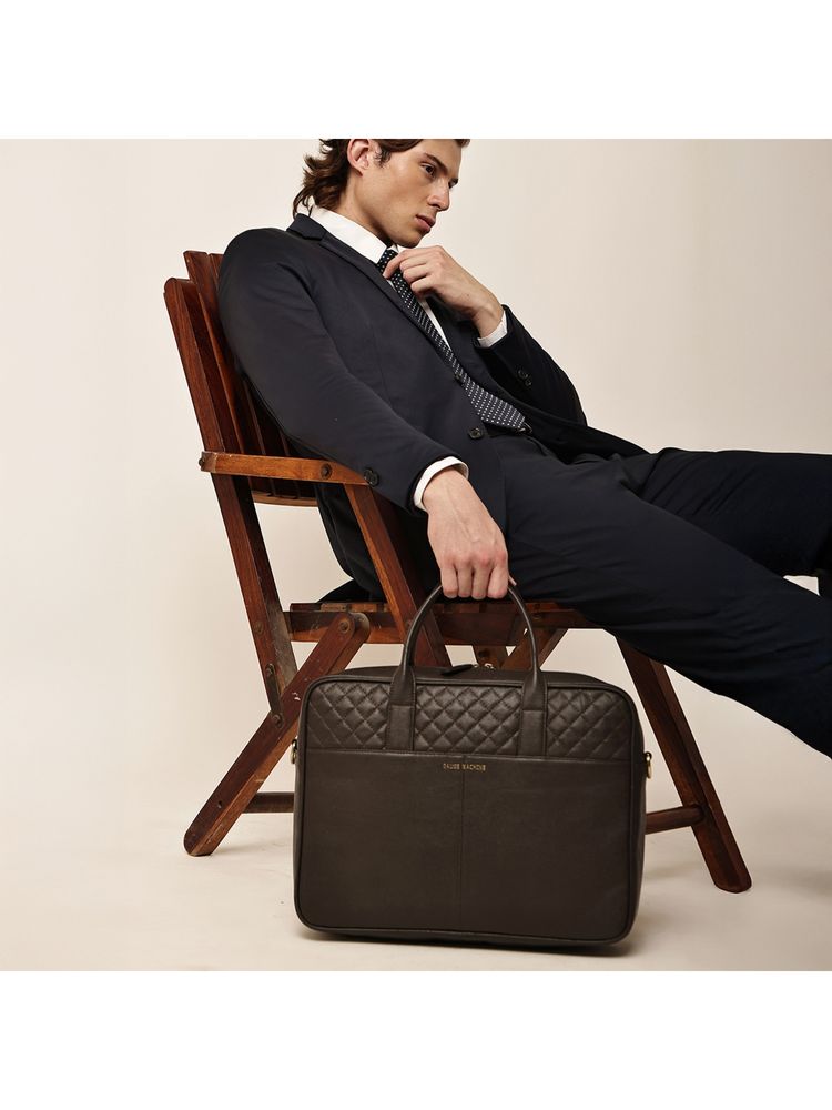 Gauge Machine Unisex Brown 16 Inch Laptop Bag with Detachable Strap-picture-22