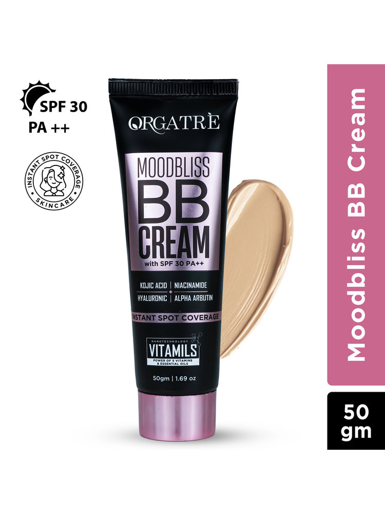 Orgatre Moodbliss BB Cream Instant Spot Coverage Light Makeup Glow With SPF 30 PA++