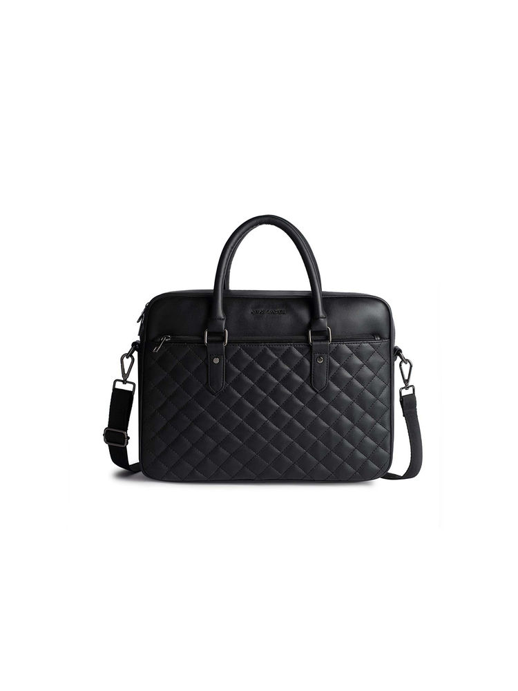 Gauge Machine 16 Black Quilted Laptop Bag-image-48