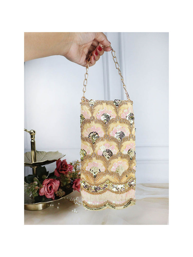 Soho Boho Studio Gold Lush Phone Potli Bag-image-31