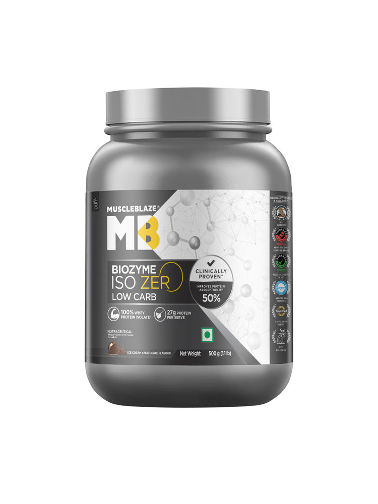 MuscleBlaze Biozyme Iso-Zero, Low Carb Whey Protein Isolate Powder - Chocolate-picture-10
