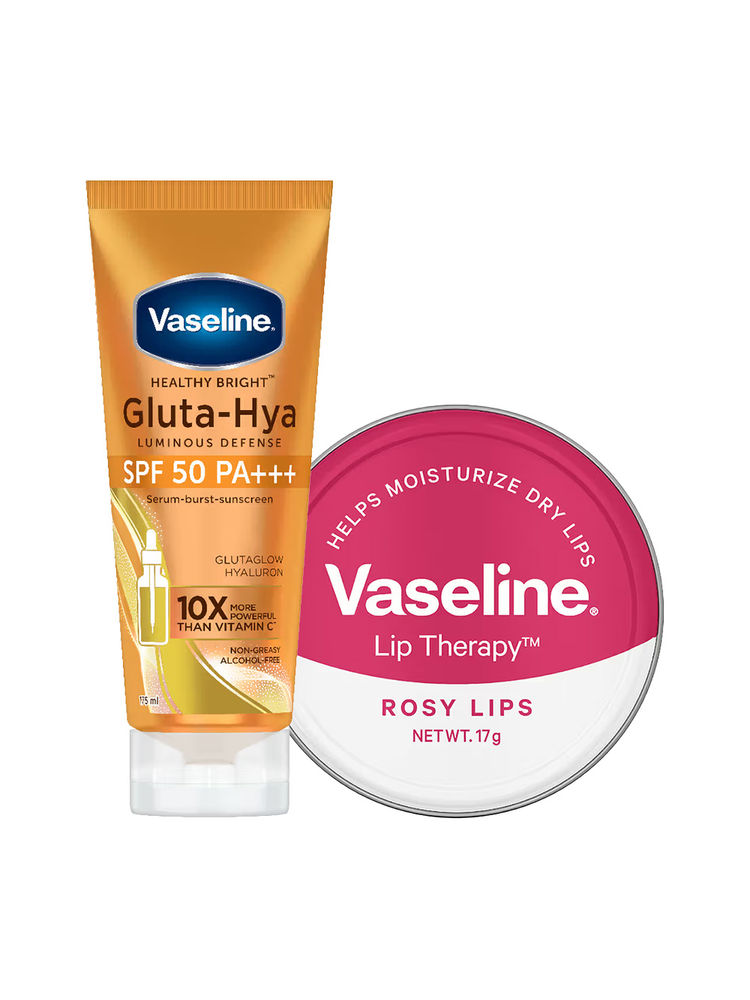 Vaseline Gluta Hya SPF + Rosy Lips Care Combo