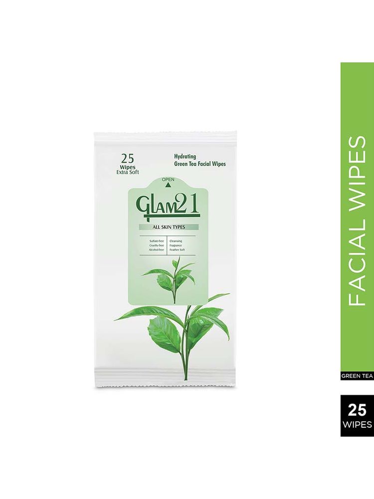 GLAM21 Makeup Removal Facial Wipes - Green Tea-image-43