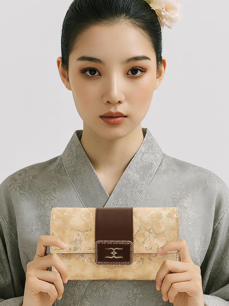 ESBEDA Women Beige Marble Luxe Textured Wallet (S)-image-6