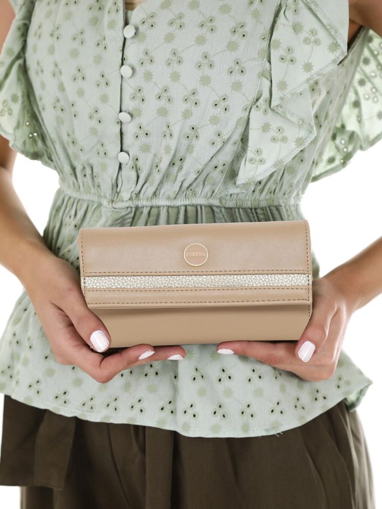 ESBEDA Women Beige Classic Elegance Wallet (S)-image-13