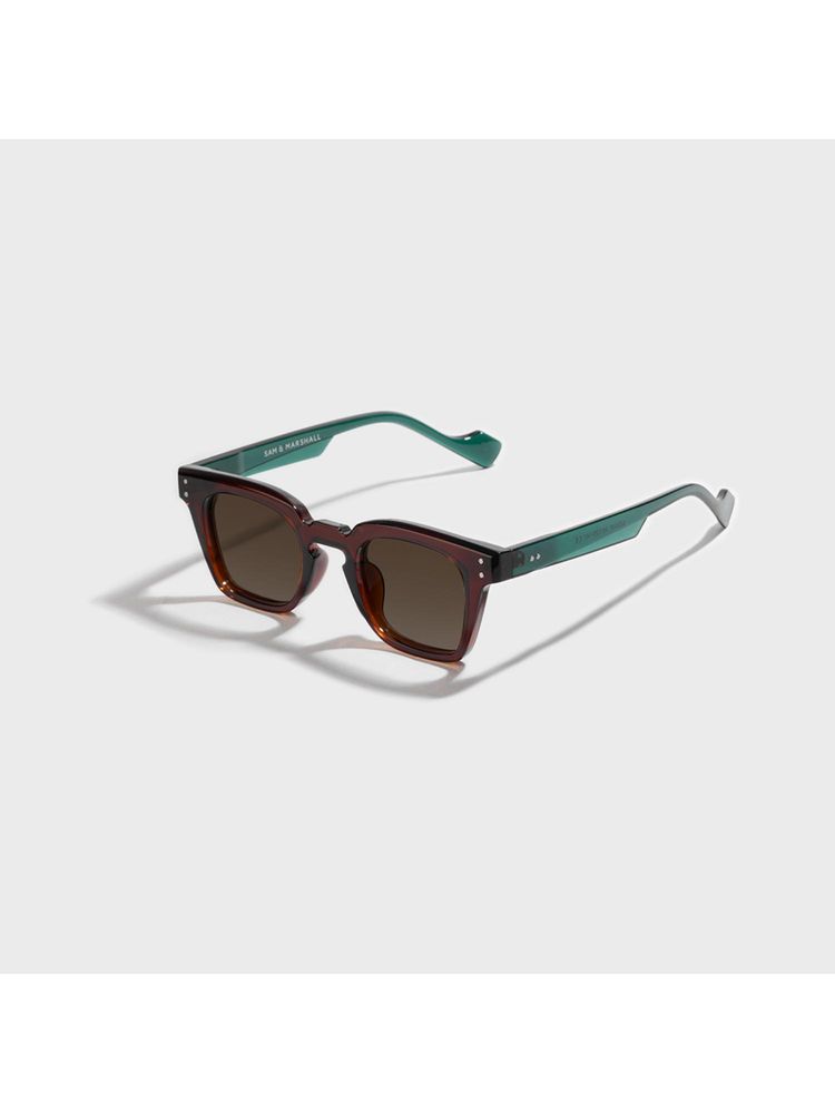 SAM AND MARSHALL Johannes 400UV Protection Polycarbonate Wayfarers Brown Sunglasses-image-49