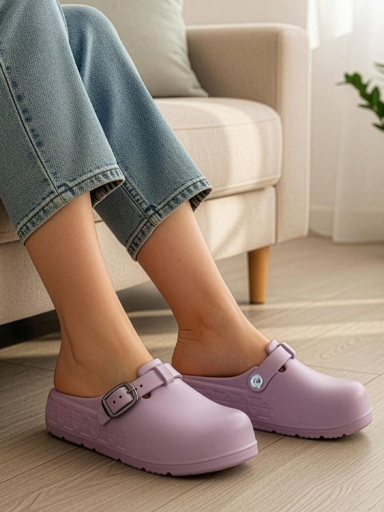 Carlton London Women Comfort Clog with Statement Buckle-picture-22