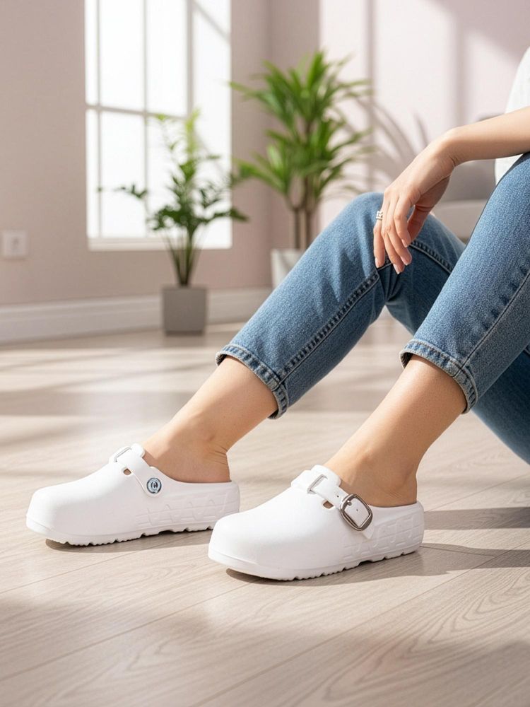 Carlton London Women Comfort Clog with Statement Buckle-picture-15