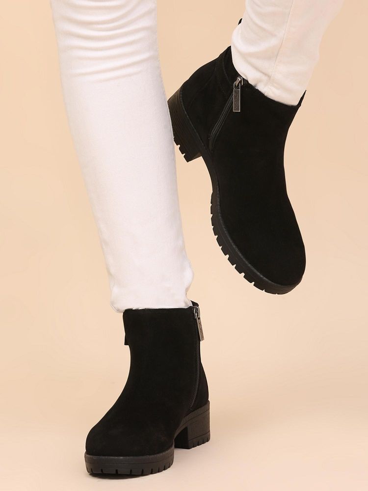Yoho Women Casual Boot Suede 002 - Black-image-8