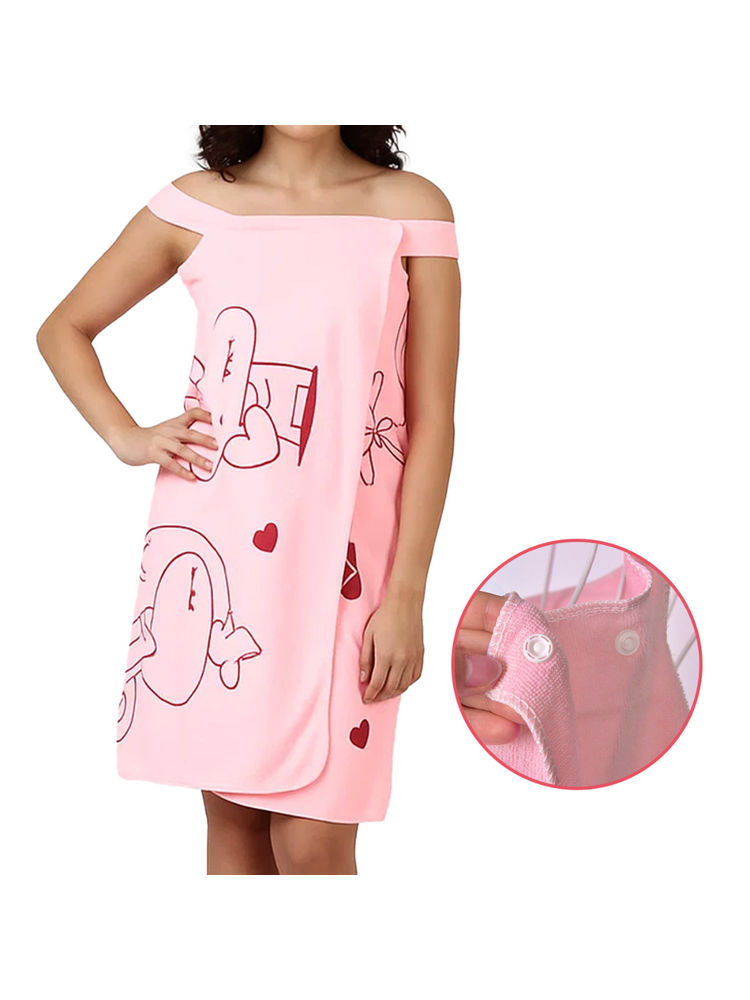 Matra Microfiber Bath Wrap Towel - Pink-picture-25