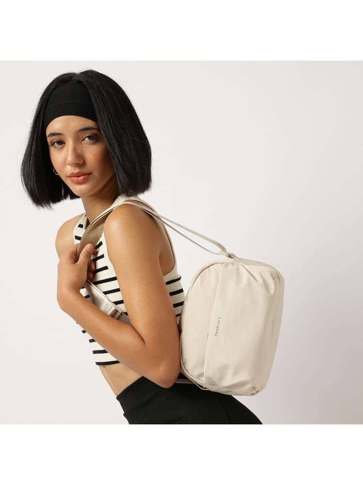 Fastrack Women Metro Glide Sling Bag With Detachable Strap - White-image-42
