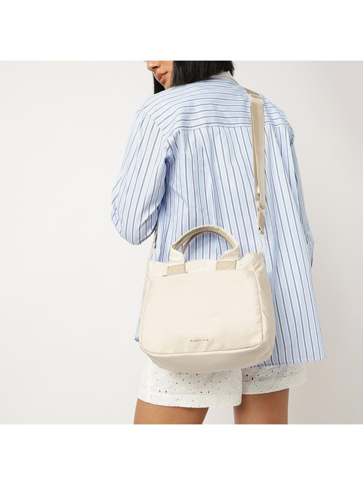 Fastrack Women Cloud Satchel Bag with Detachable Strap - White-image-31
