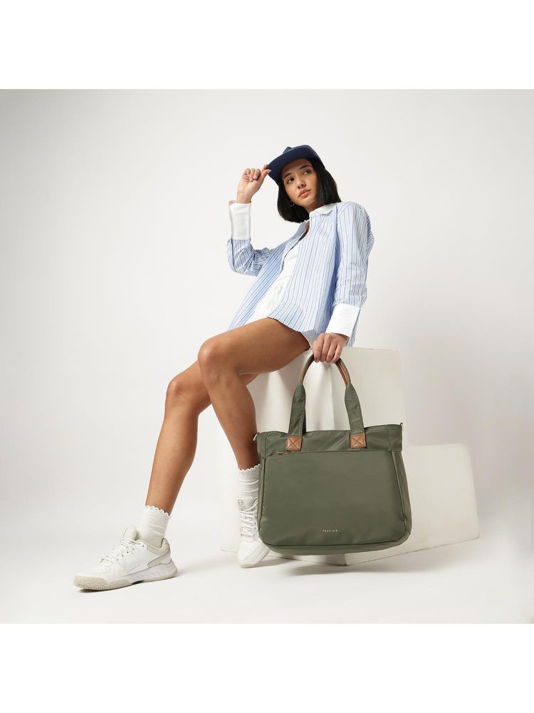 Fastrack Women Vibe Tote Bag With Detachable Strap - Olive-image-46