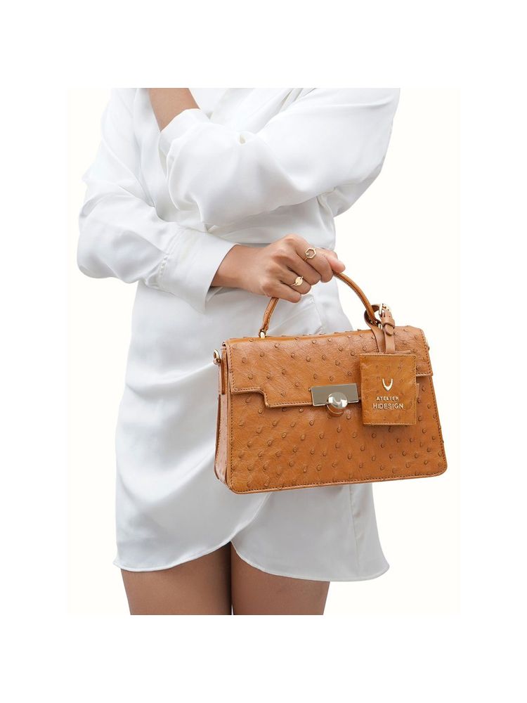 Hidesign Bartoli 02 Tan Women's Shoulder Bag - (26 X 17 X 11 Cms) (M)