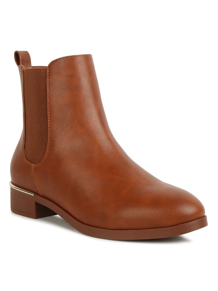 London Rag Tan Winter Basic Ankle Boots-image-6