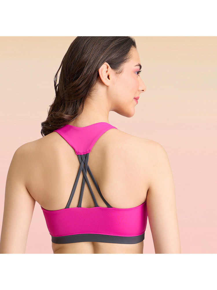 Lola and Mae Varsity Edit Sports Bra - Pink LMB1041-picture-14