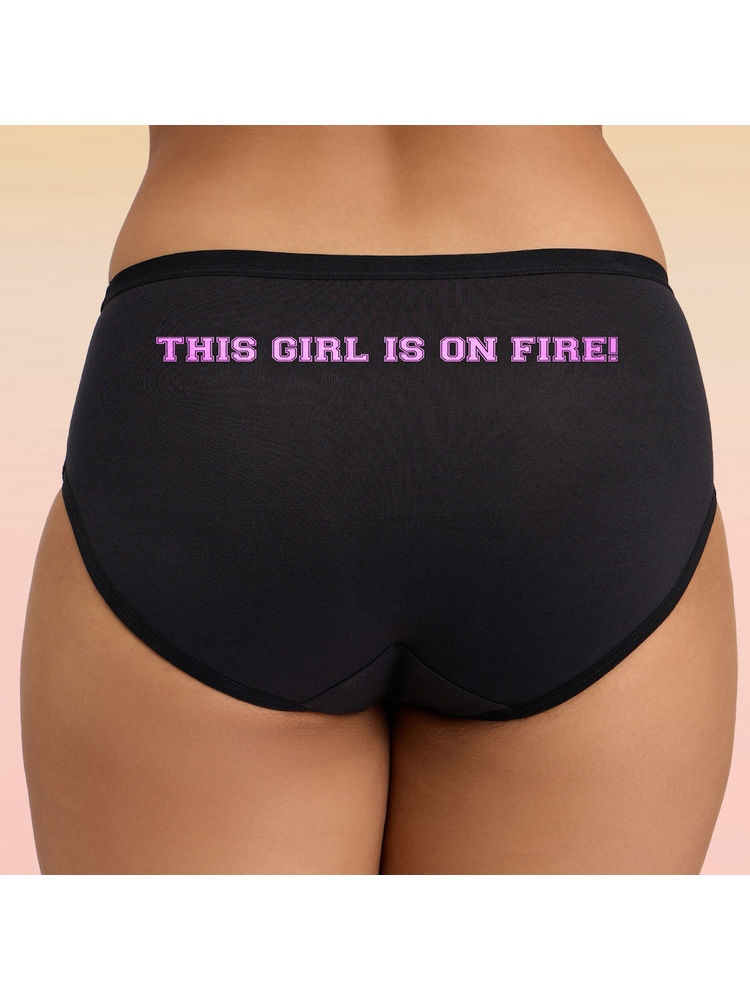 lola and mae C.O.A.T Hipster-Panty Pack of 1-Girl On Fire Black LMP1015-picture-23