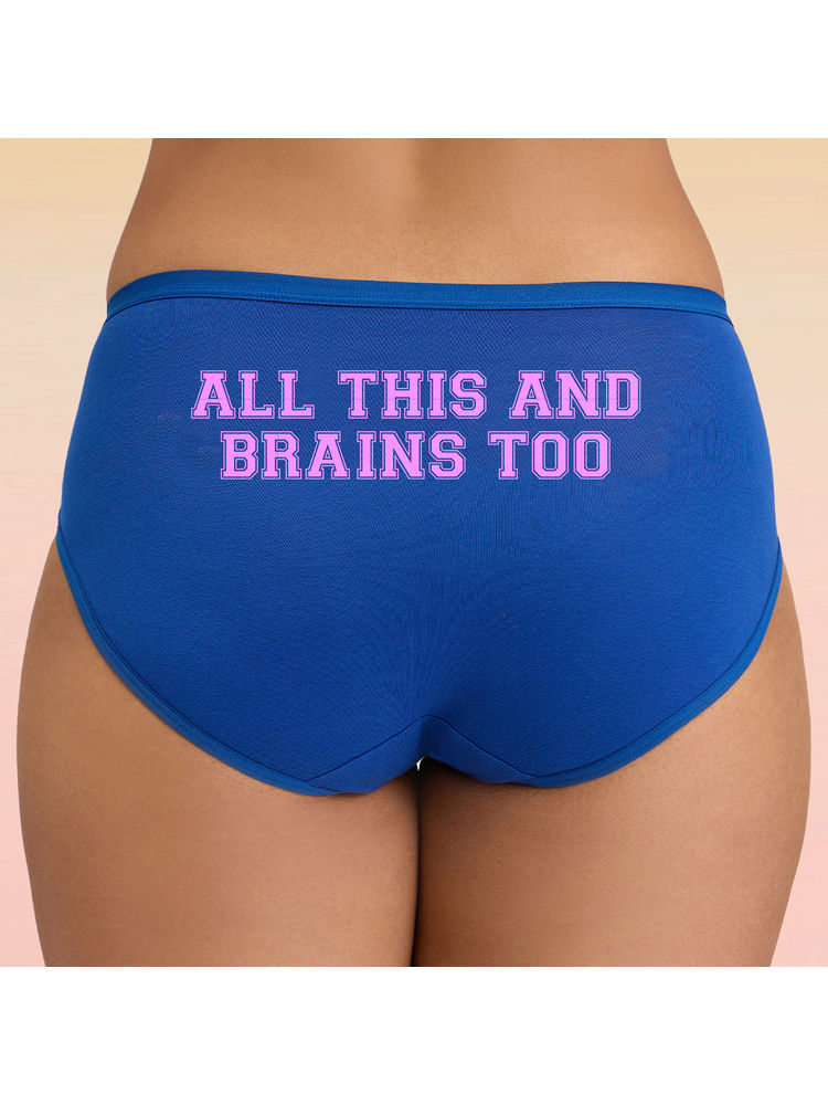 lola and mae C.O.A.T Hipster-Panty Pack of 1-All Brains Dark Blue LMP1015-picture-16