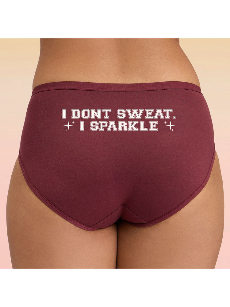 lola and mae C.O.A.T Hipster-Panty Pack of 1- I Sparkle Maroon LMP1015-picture-24