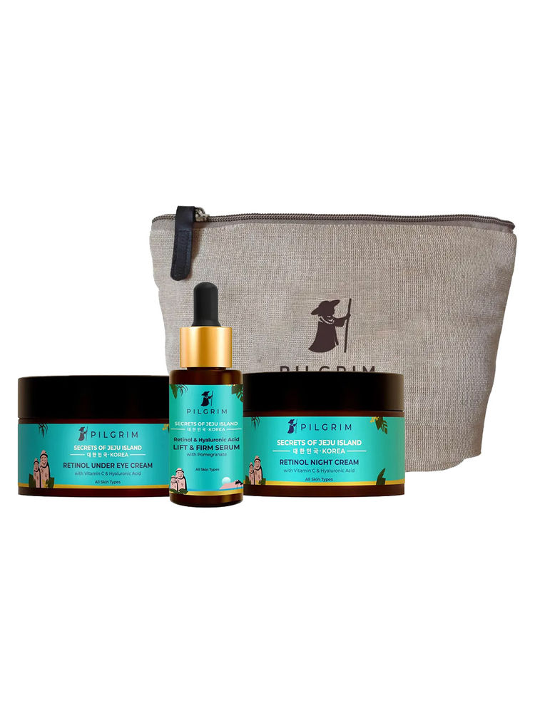 Pilgrim Under Eye Cream + Night Cream + Lift & Firm Serum Combo