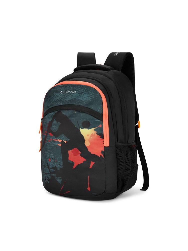 Nasher Miles Black Cricket Backpack-picture-18