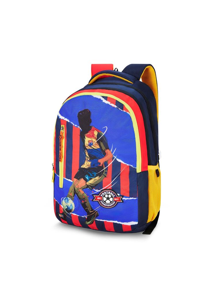 Nasher Miles Red Football Club Backpack with 3 Compartment and Rain Cover-picture-11