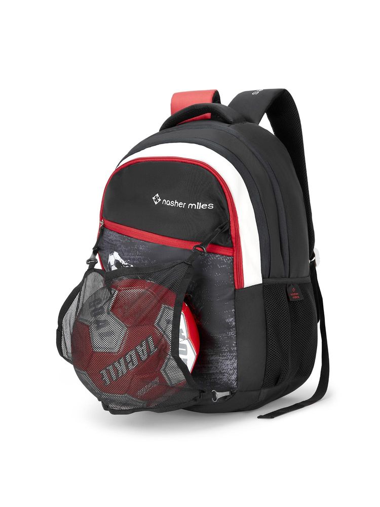Nasher Miles Football Strike Black Backpack-picture-26