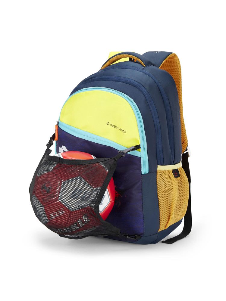 Nasher Miles Football Strike Navy Blue Backpack-picture-18