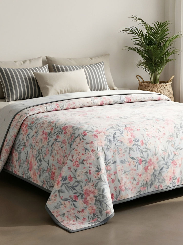 Haus & Kinder Grey Moments Cotton Reversible Dohar (Double)-picture-25