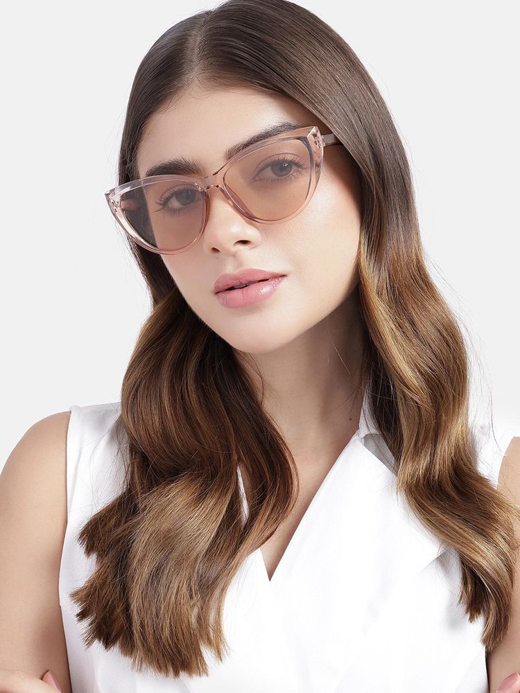 Carlton London Women UV Protected Beige Lens Cat Eye Sunglasses (55)-image-35