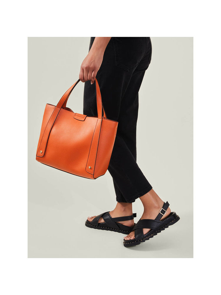 Accessorize London Women's Orange Evie Handbag with Detachable Strap Bag with Detachable Strap-picture-12