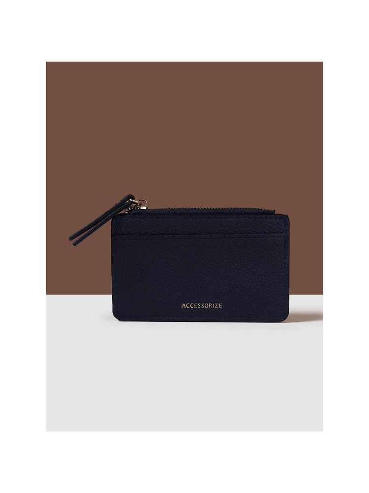 Accessorize London Women's Navy Blue Window Card Holder-picture-43