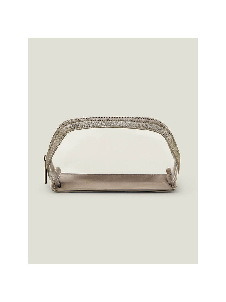 Accessorize London Women's Silver Clear Make Up Pouch-picture-45