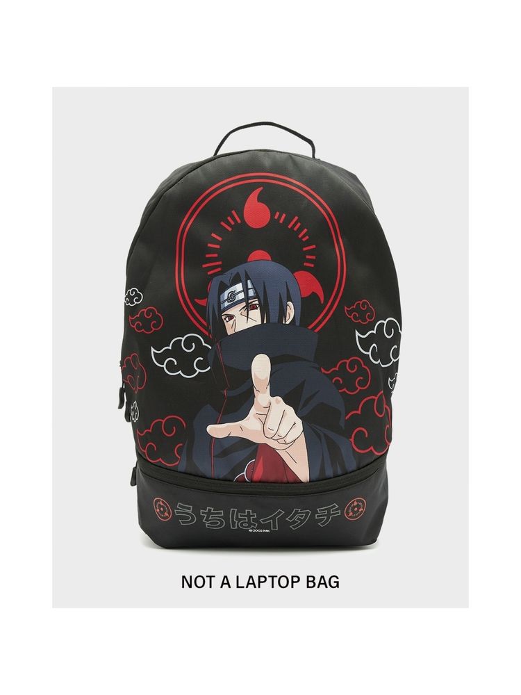 Bewakoof Unisex Black Itachi Peace Printed Small Backpack