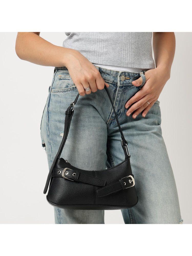 fastrack accessories Fastrack Buckle Up Handbag - Black-picture-10