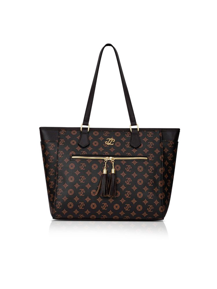 Lavie Signature Knoxville Monogram Tote Bag - Choco (L)-image-3