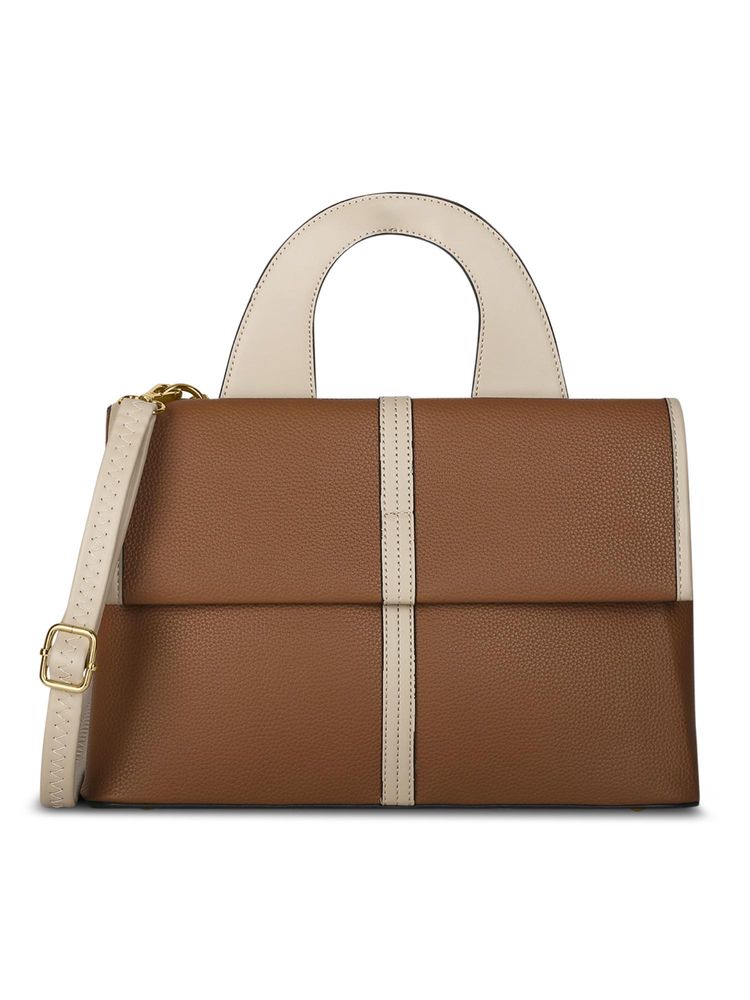 Lavie Signature Women Nevada Flap Satchel Bag With Detachable Strap - Tan (M)-picture-19