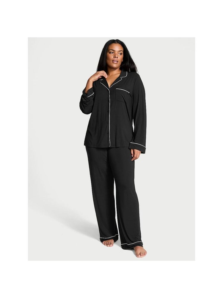 Victoria's Secret Black Modal Soft Long Shirt & Pajama (Set of 2)-image-29