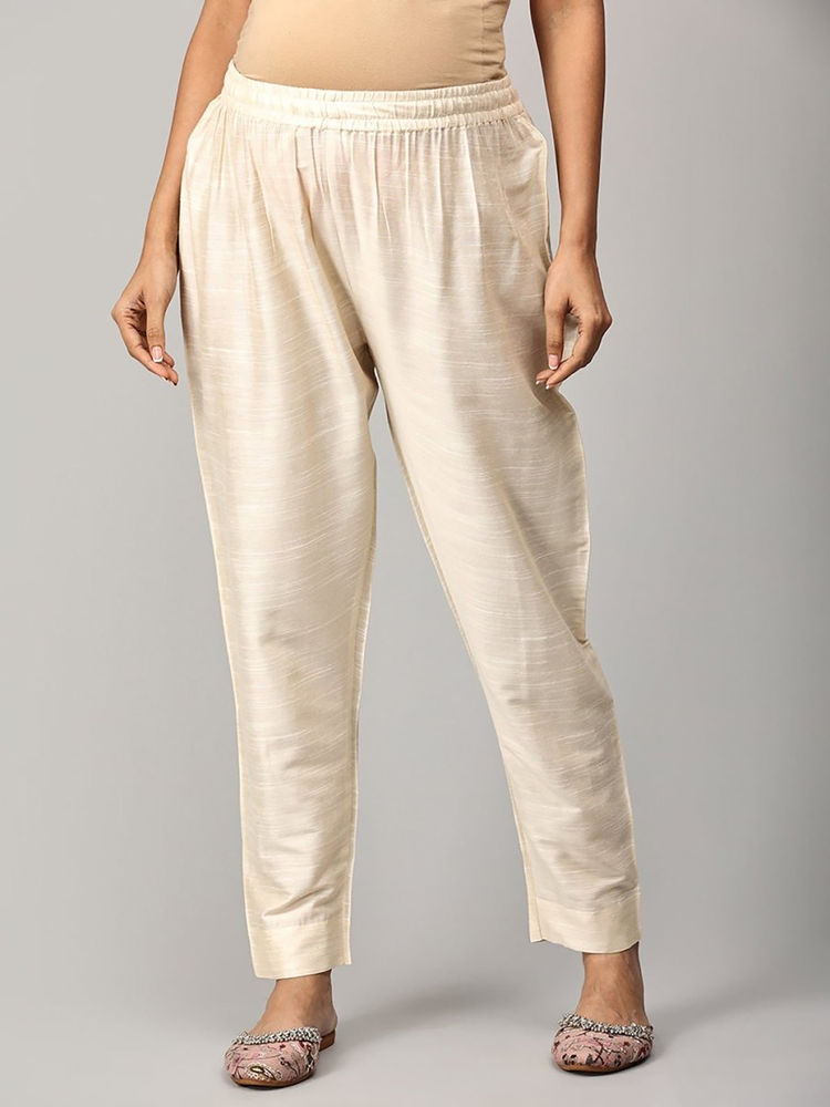 The Mom Store Cream Solid Regular Fit Pant-picture-14